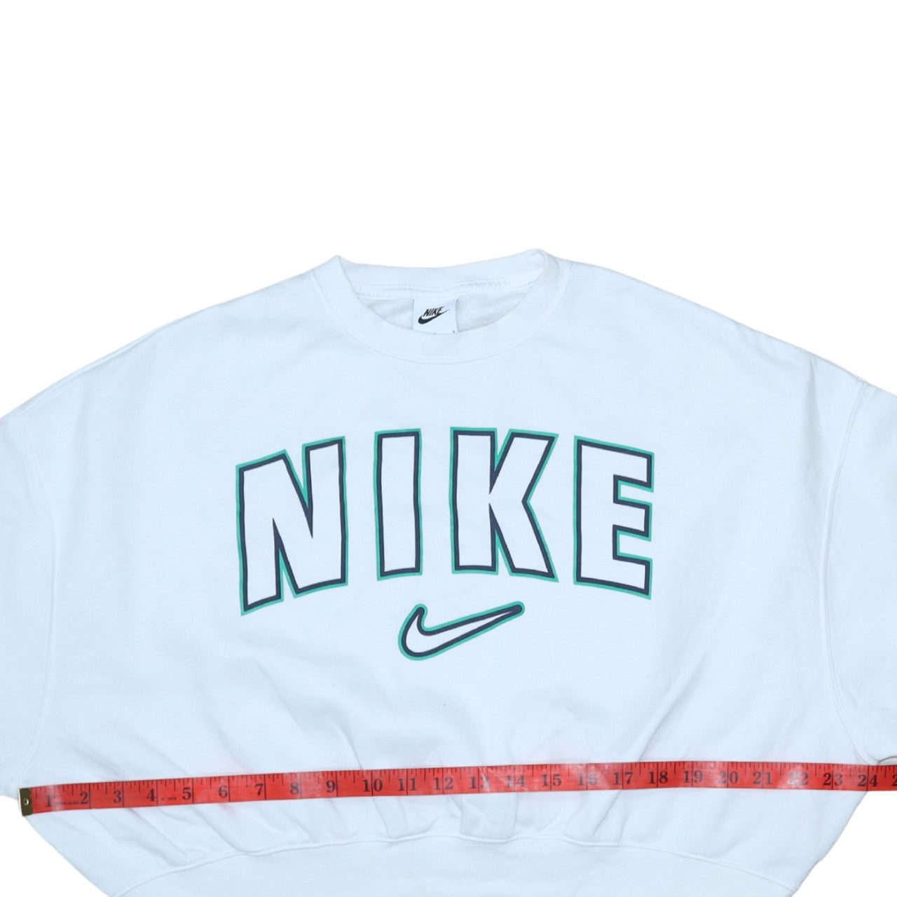 Nike Teens White Pullover Sweatshirt L 146-156cm Logo Crew Neck