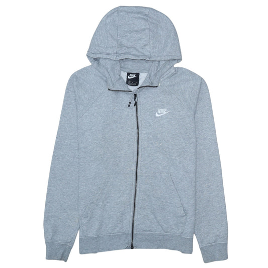 Nike Men's Grey Full Zip Hoodie M Sportswear Logo Sweatshirt