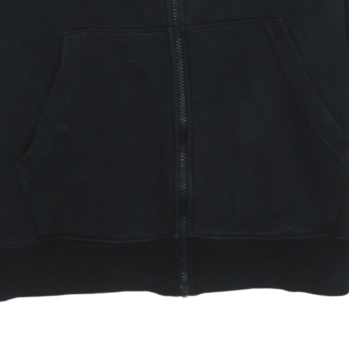 Nike Men's Black XS Full Zip Hoodie Sweatshirt Fleece Cotton Blend