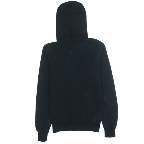 Nike Womens Black Full Zip Hoodie Size M Cotton Blend Lined