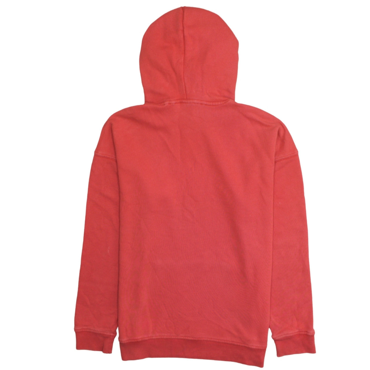 Adidas Womens Red Pullover Hoodie Size 12 Graphic Trefoil Logo