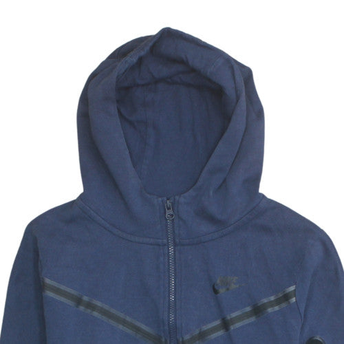 Nike Teens Blue XL Full Zip Hoodie with Logo Design