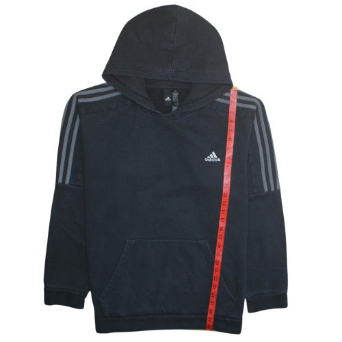 Adidas Men's Black Pullover Hoodie L Regular Fit Sports Fleece