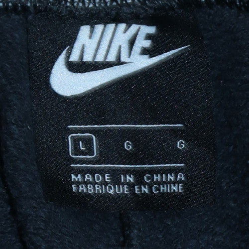 Nike Men's Black Jogger Sweatpants L Regular Fit Fleece Tapered