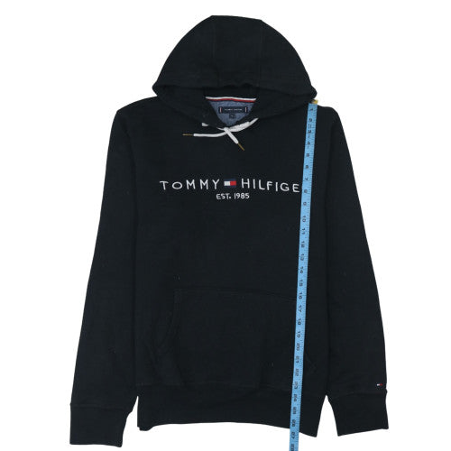 Tommy Hilfiger Mens Black XL Pullover Hoodie with Logo Design
