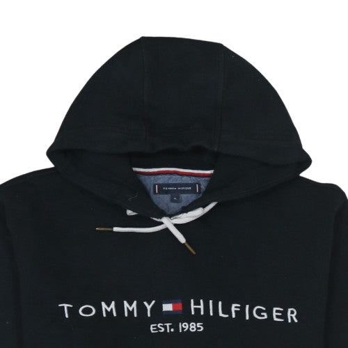 Tommy Hilfiger Mens Black XL Pullover Hoodie with Logo Design
