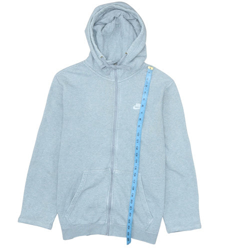 Nike Men's Grey Full Zip Hoodie M Regular Fit Fleece Sweatshirt