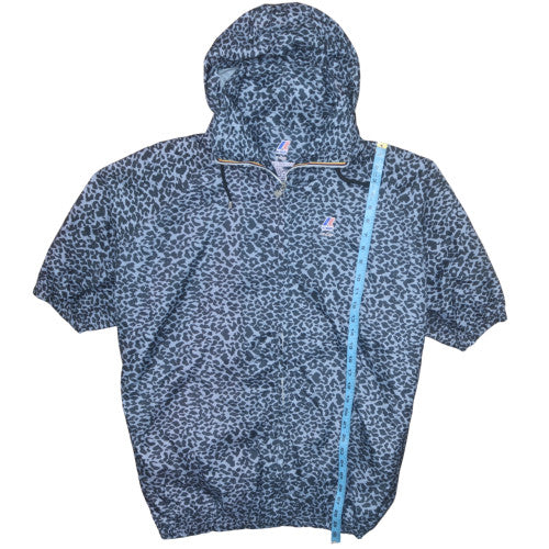 K-Way x Maje Women’s Blue Animal Print Hooded Windbreaker Jacket S