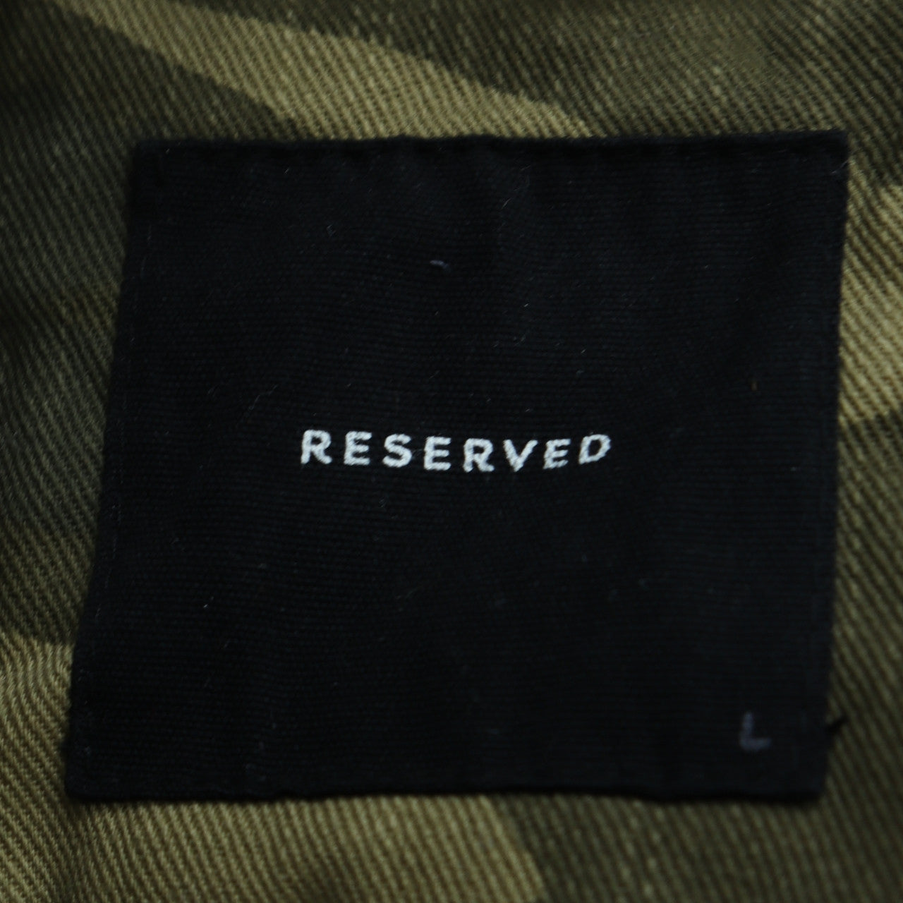 Reserved Men's Green Camouflage Military Long Coat Size L