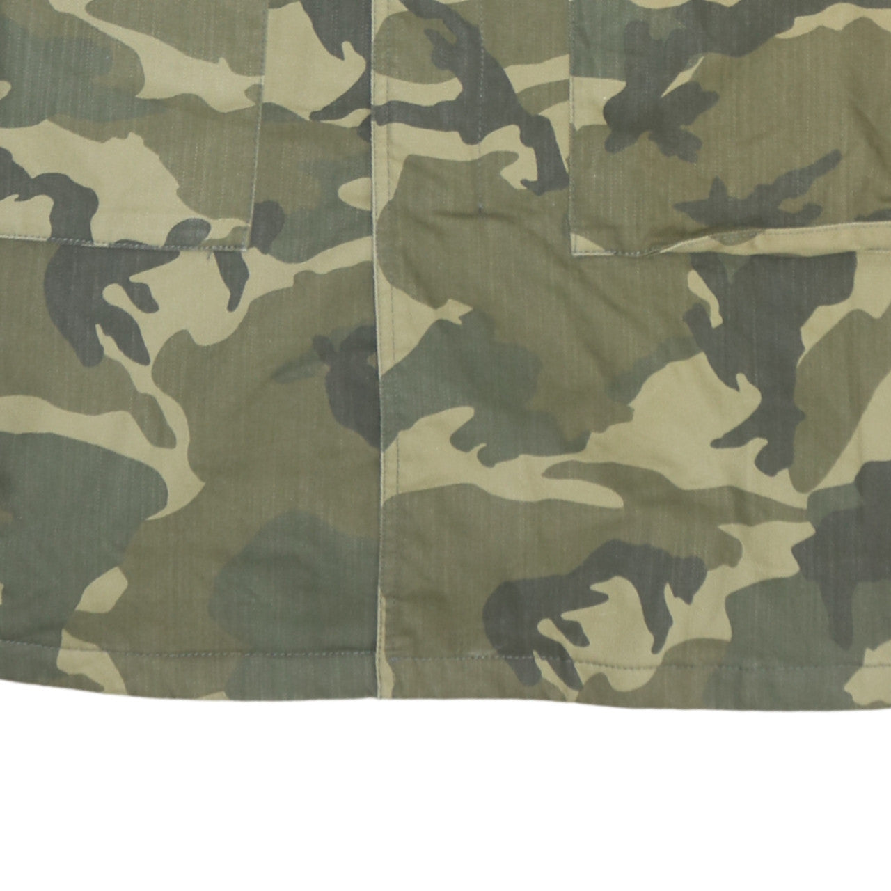 Reserved Men's Green Camouflage Military Long Coat Size L