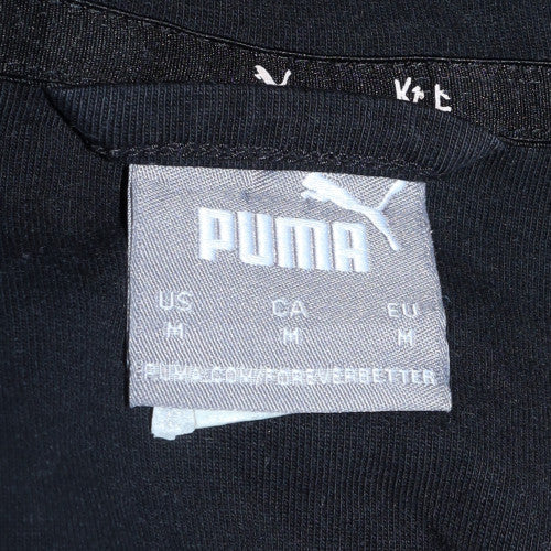 Puma Men's Black Full Zip Hoodie Medium Classic Fleece