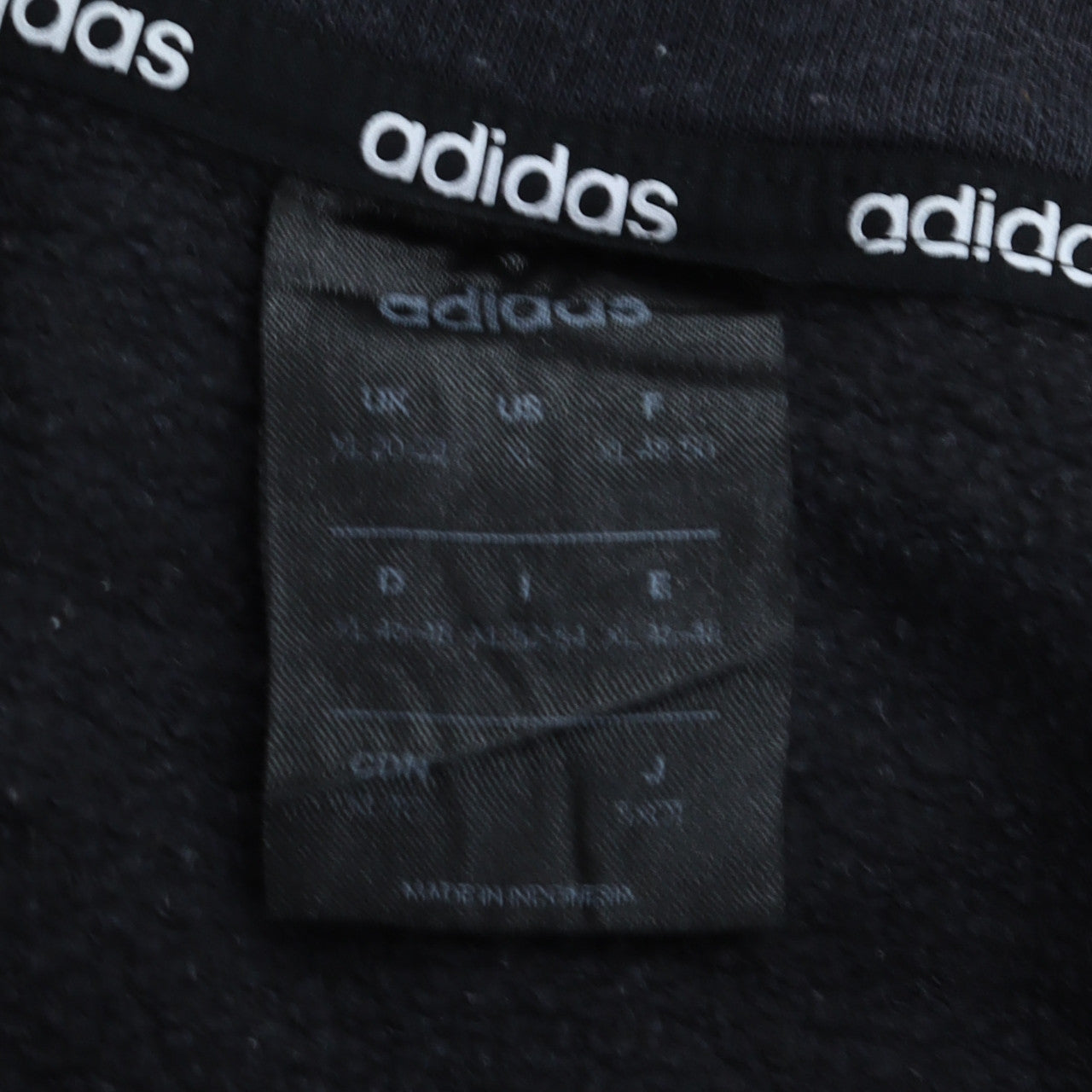 Adidas Women Black Crew Neck Long Sleeve Pullover Sweatshirt Size 14