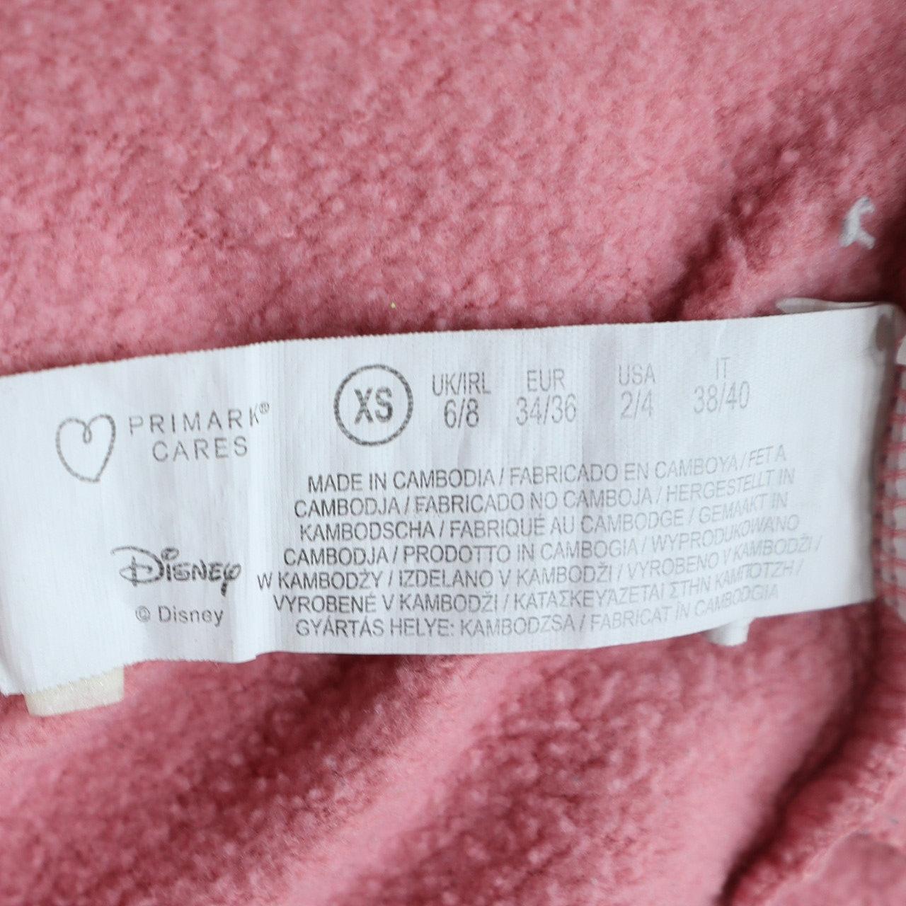 Primark Disney Women Pink XS Pullover Hoodie Mickey Graphic Print