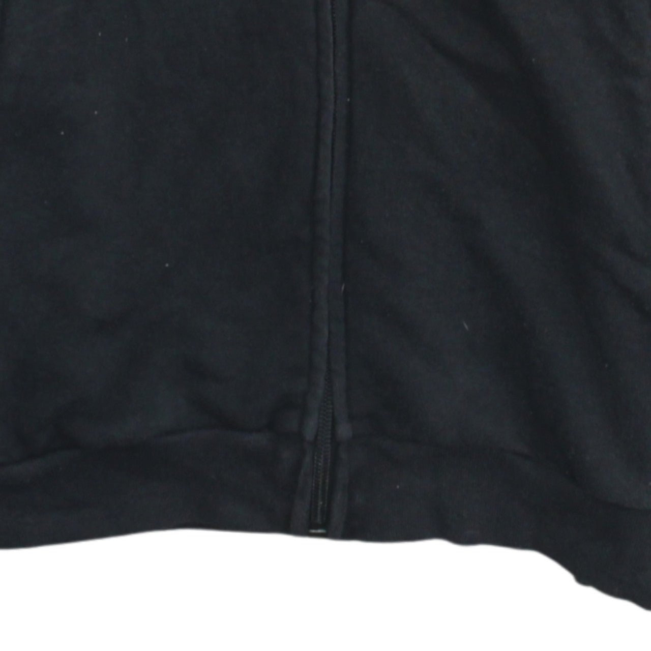Adidas Women Black Full Zip Hoodie Size S 8-10 Gold Logo Fleece Sweatshirt