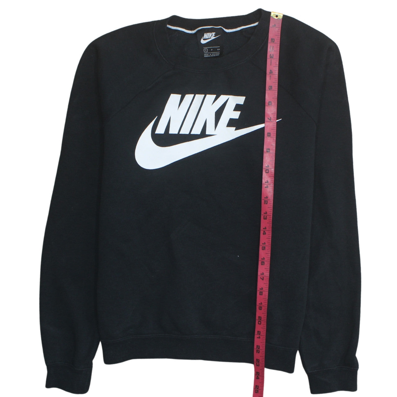 Nike Men's Black S Pullover Crew Neck Logo Sweatshirt