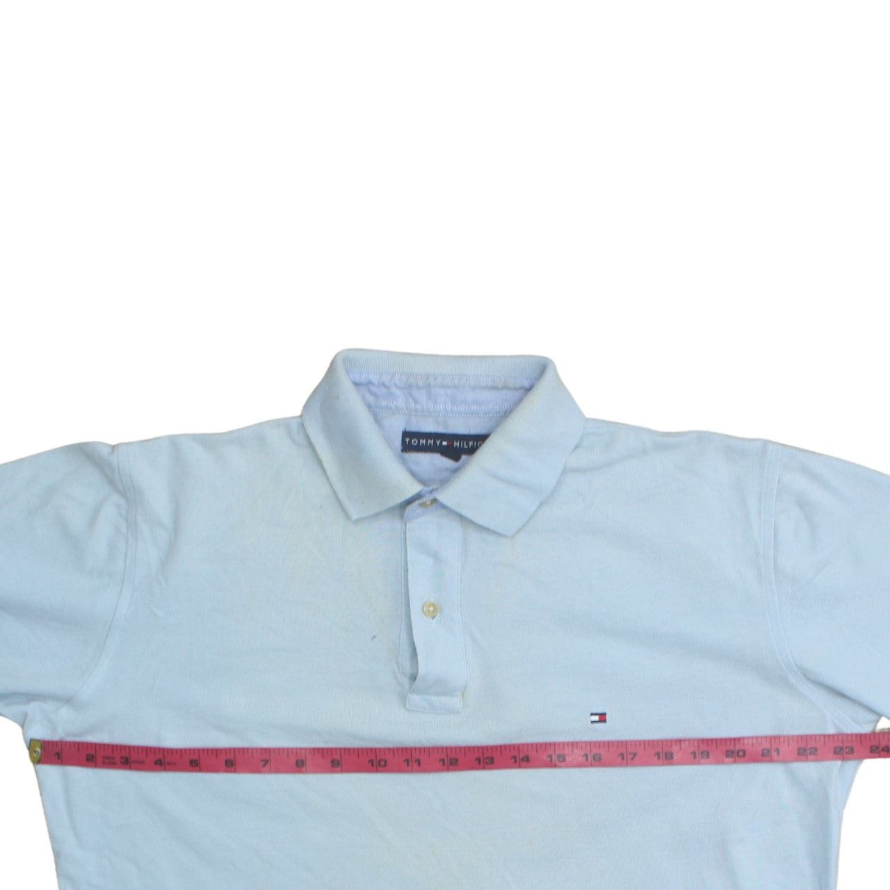 Tommy Hilfiger Men's Blue Long Sleeve Cotton Polo Shirt M
