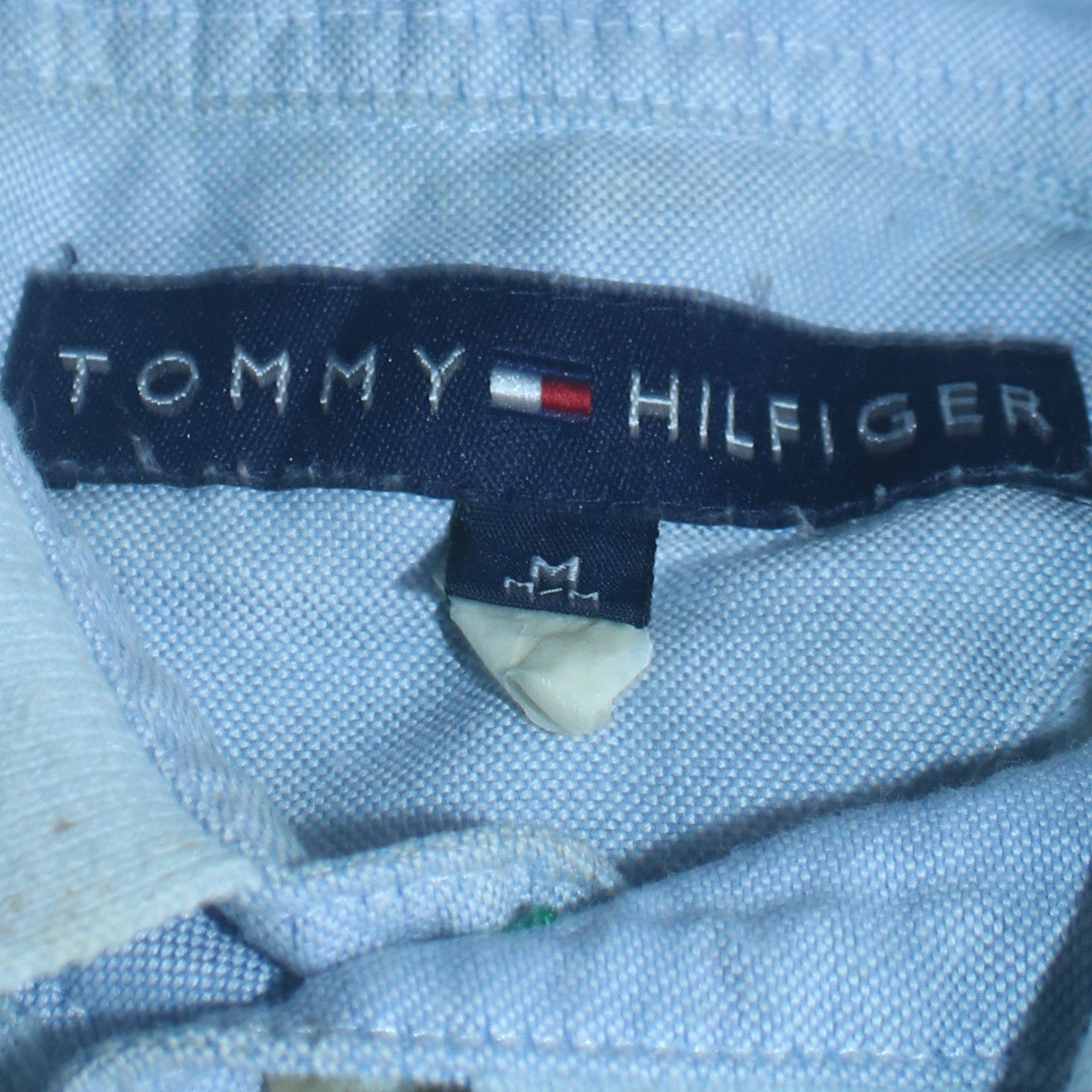 Tommy Hilfiger Men's Blue Long Sleeve Cotton Polo Shirt M