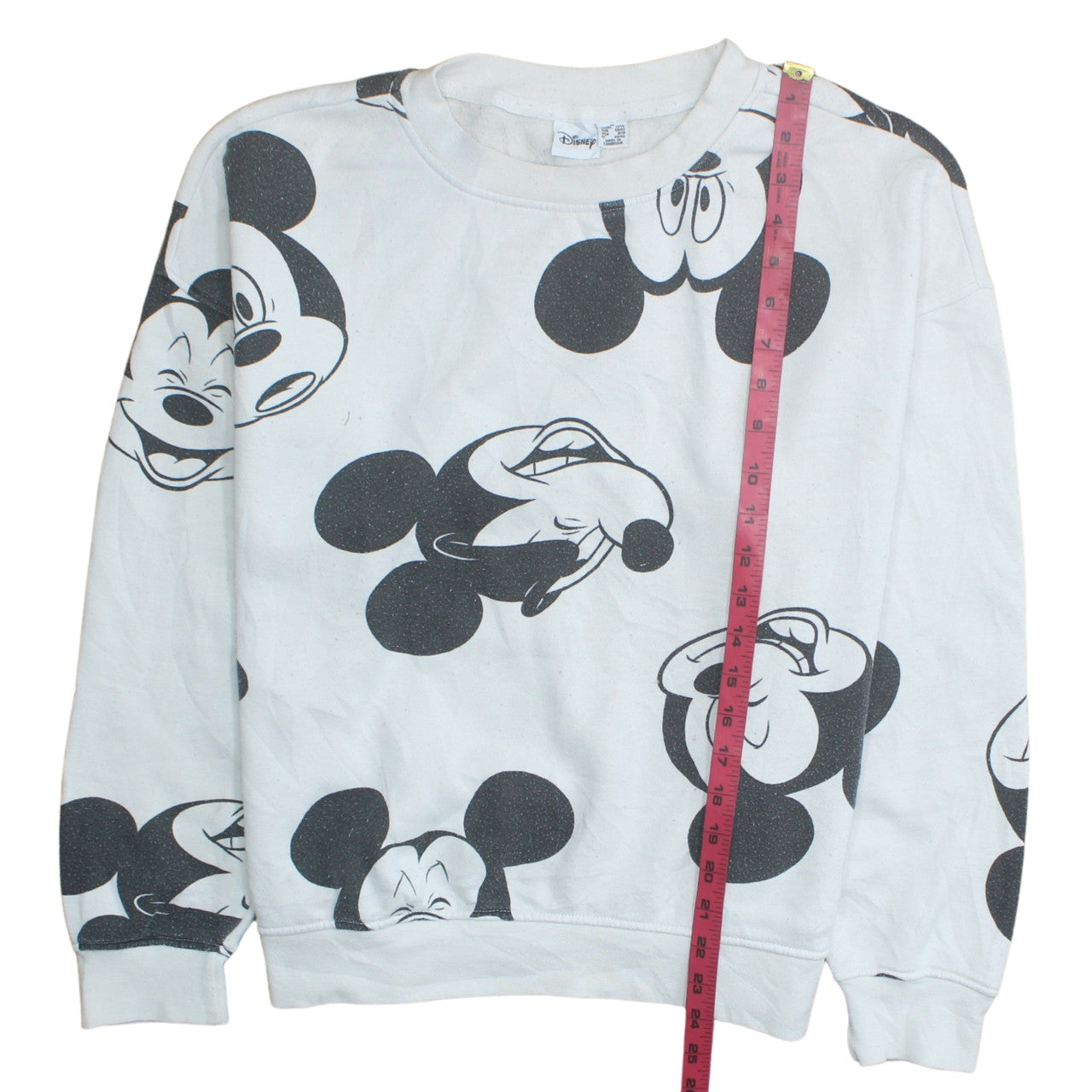 Disney Women's White Mickey Mouse Print Sweatshirt Size M