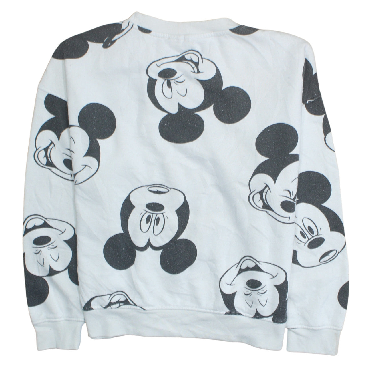 Disney Women's White Mickey Mouse Print Sweatshirt Size M