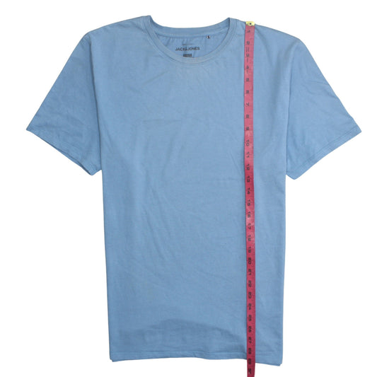 Jack & Jones Men's Blue Slim Fit Crew Neck Cotton T-Shirt XXL