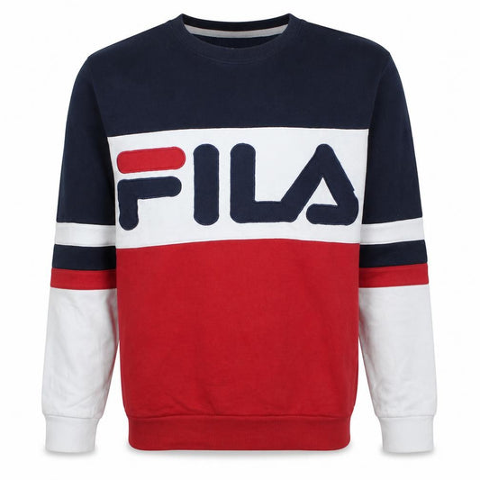 Fila Men's Multicoloured Crew Neck Pullover Sweatshirt Size S