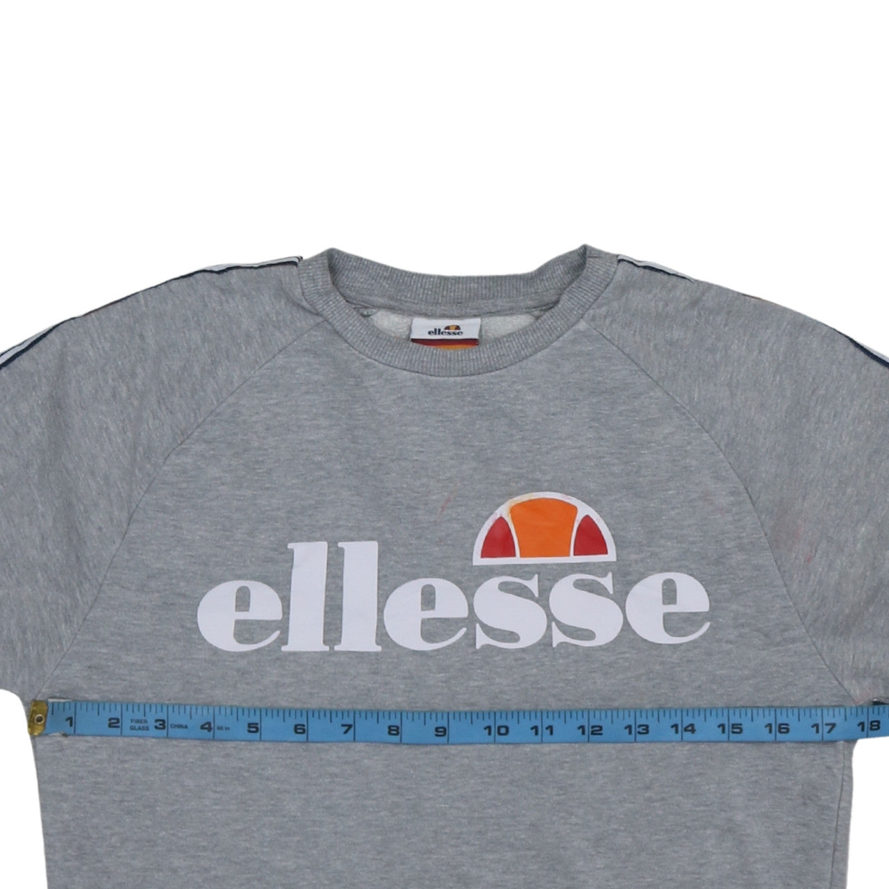 Ellesse Womens Grey Sweatshirt UK 4 Logo Pullover Classic Fit