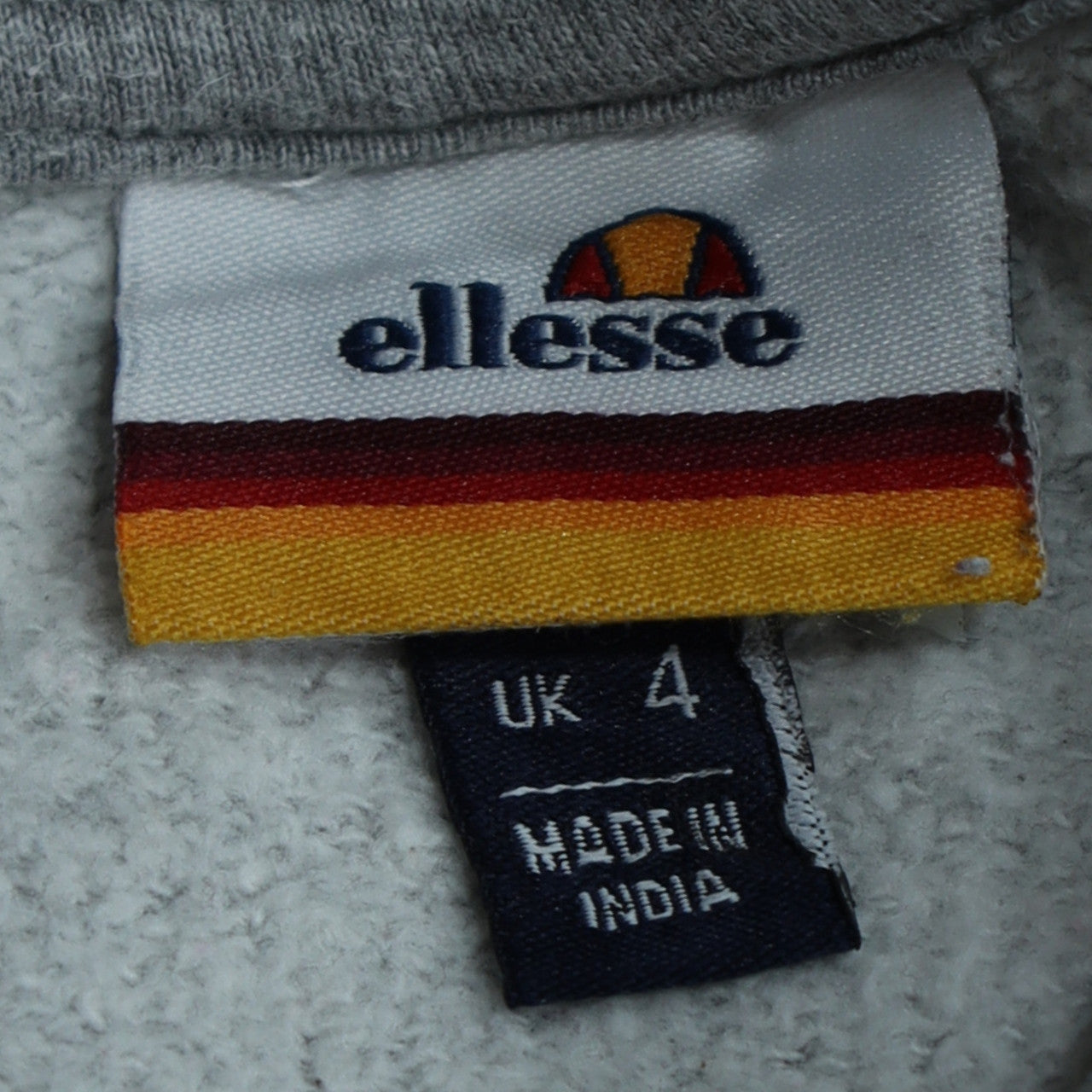 Ellesse Womens Grey Sweatshirt UK 4 Logo Pullover Classic Fit