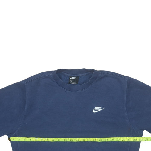 Nike Men's Blue Crew Neck Sweatshirt Small Cotton Blend Classic Fit