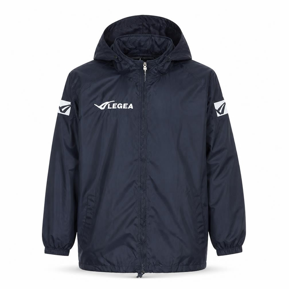Legea Men's Blue M Windbreaker Hooded Full Zip Sports Jacket