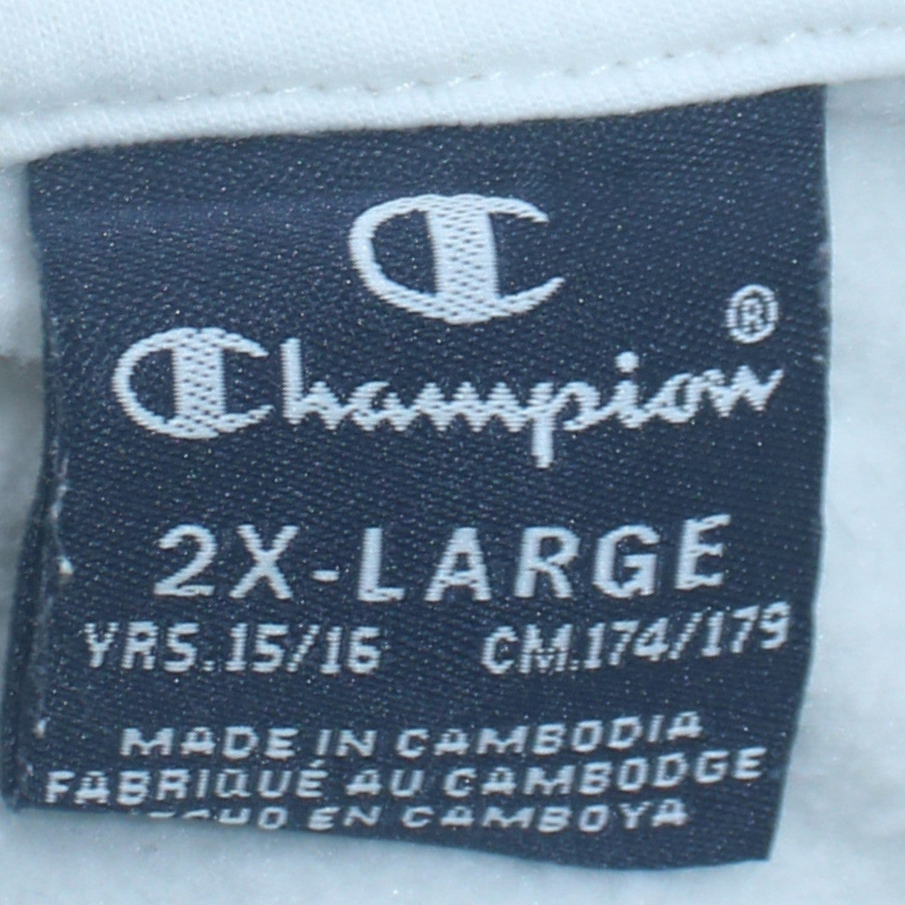 Champion Boys White Pullover Hoodie 2XL Logo Graphic Fleece Sweatshirt