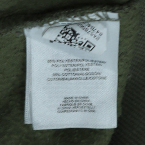 Fila Womens Khaki Green Pullover Hoodie M Embroidered Logo Casual