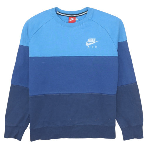 Nike Air Men's Blue Colour Block Sweatshirt Size L Regular Fit