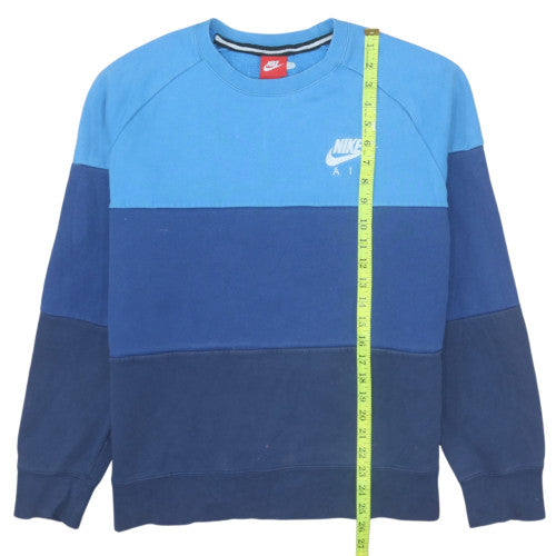 Nike Air Men's Blue Colour Block Sweatshirt Size L Regular Fit