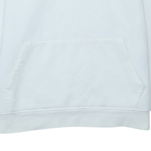 Tommy Hilfiger Men's White Logo Hoodie Size M Pullover Fleece