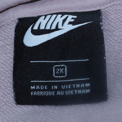Nike Women’s Pink 2XL Pullover Hoodie Cotton Blend
