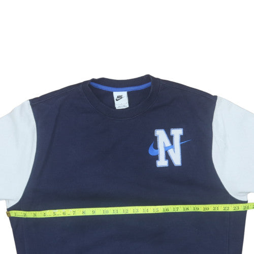 Nike Men’s Blue Pullover Sweatshirt L Embroidered Logo Sportswear