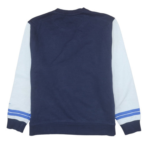 Nike Men’s Blue Pullover Sweatshirt L Embroidered Logo Sportswear
