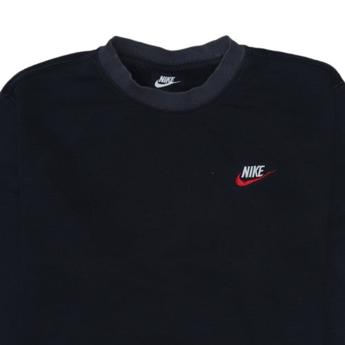 Nike Men's Black Crew Neck Pullover Sweatshirt Size S Cotton Blend