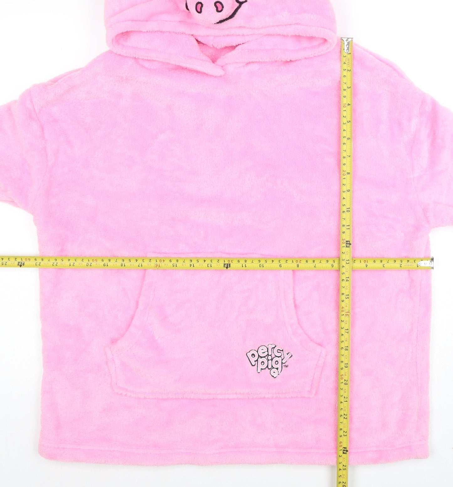 Marks and Spencer Girls Pink Percy Pig Hooded Fleece Robe Medium