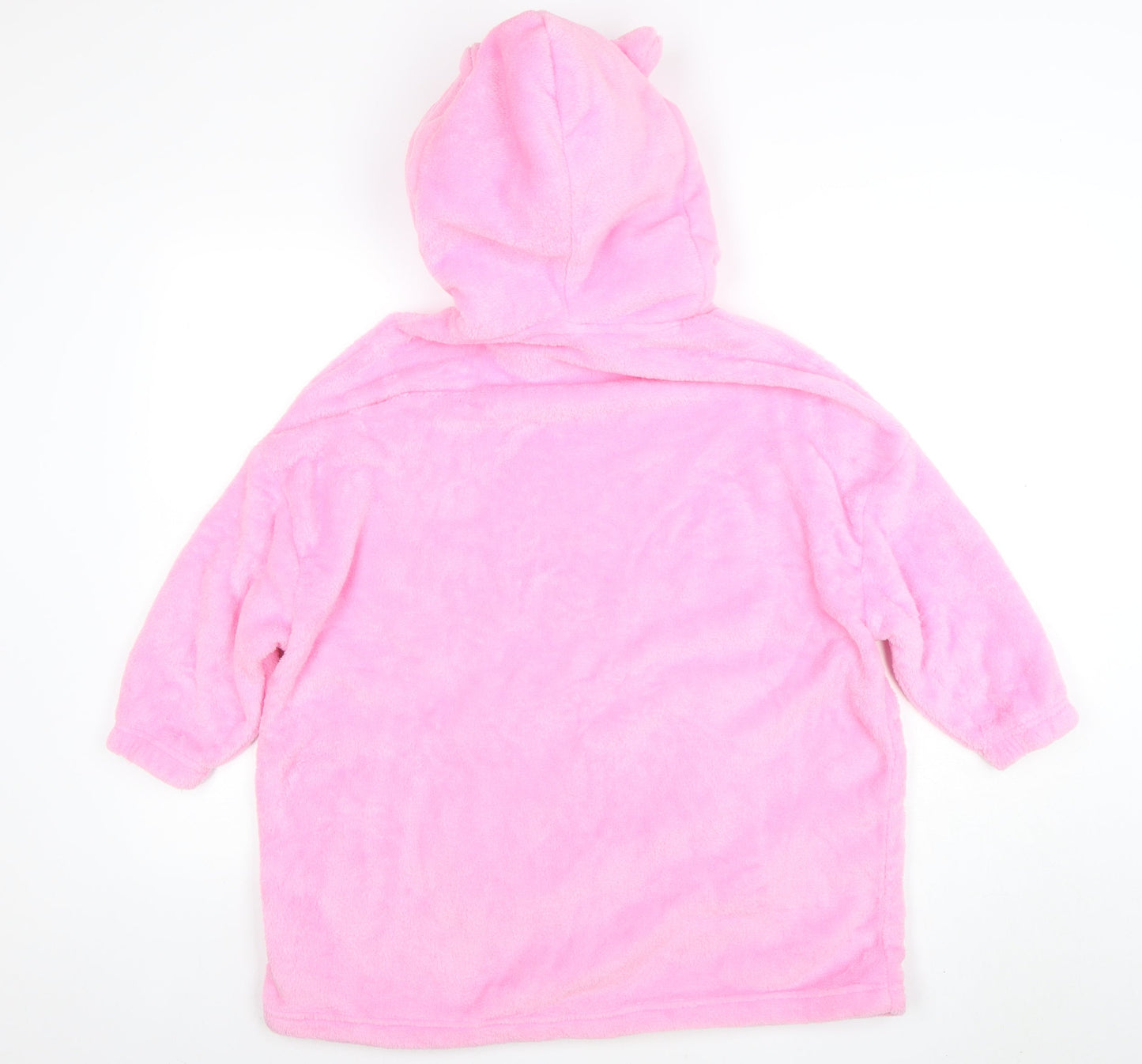 Marks and Spencer Girls Pink Percy Pig Hooded Fleece Robe Medium