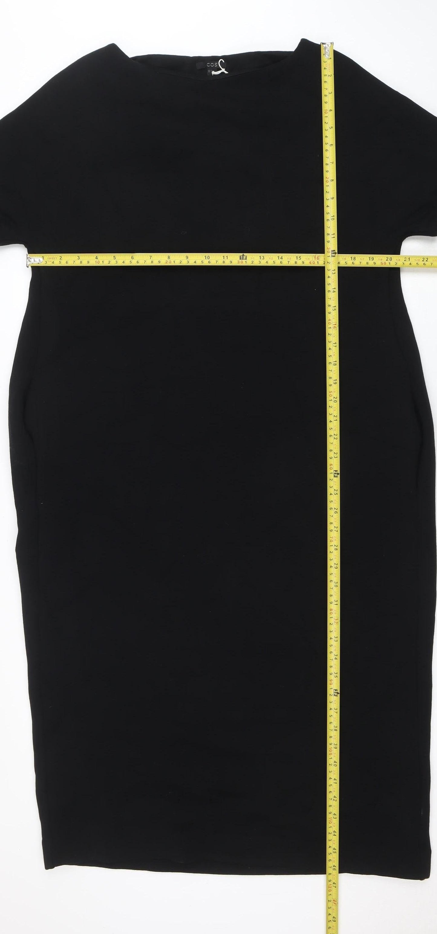 COS Women's Black Knee Length Stretch Sheath Dress M