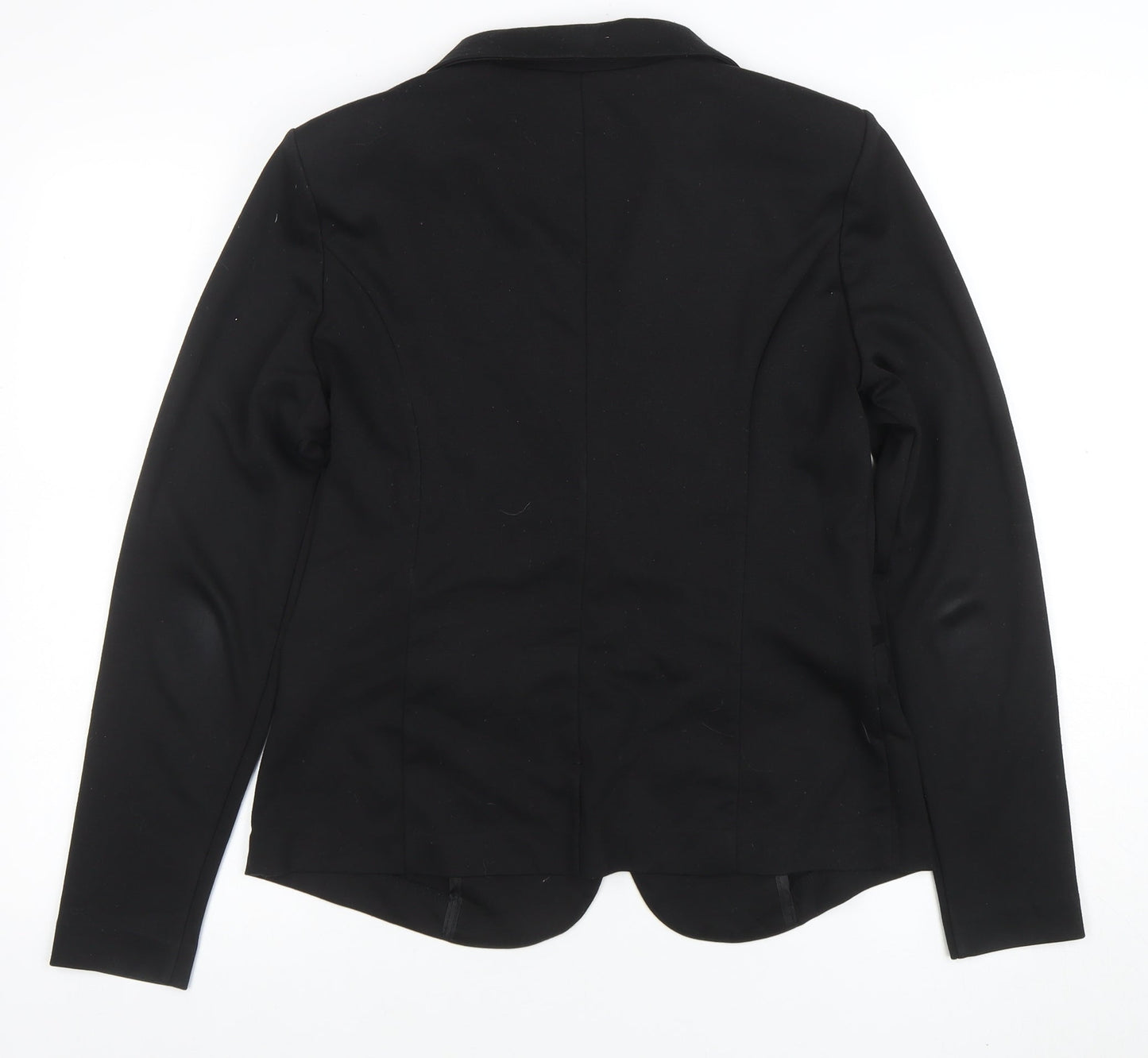 ICHI Womens Black Tailored Single-Breasted Blazer Size L