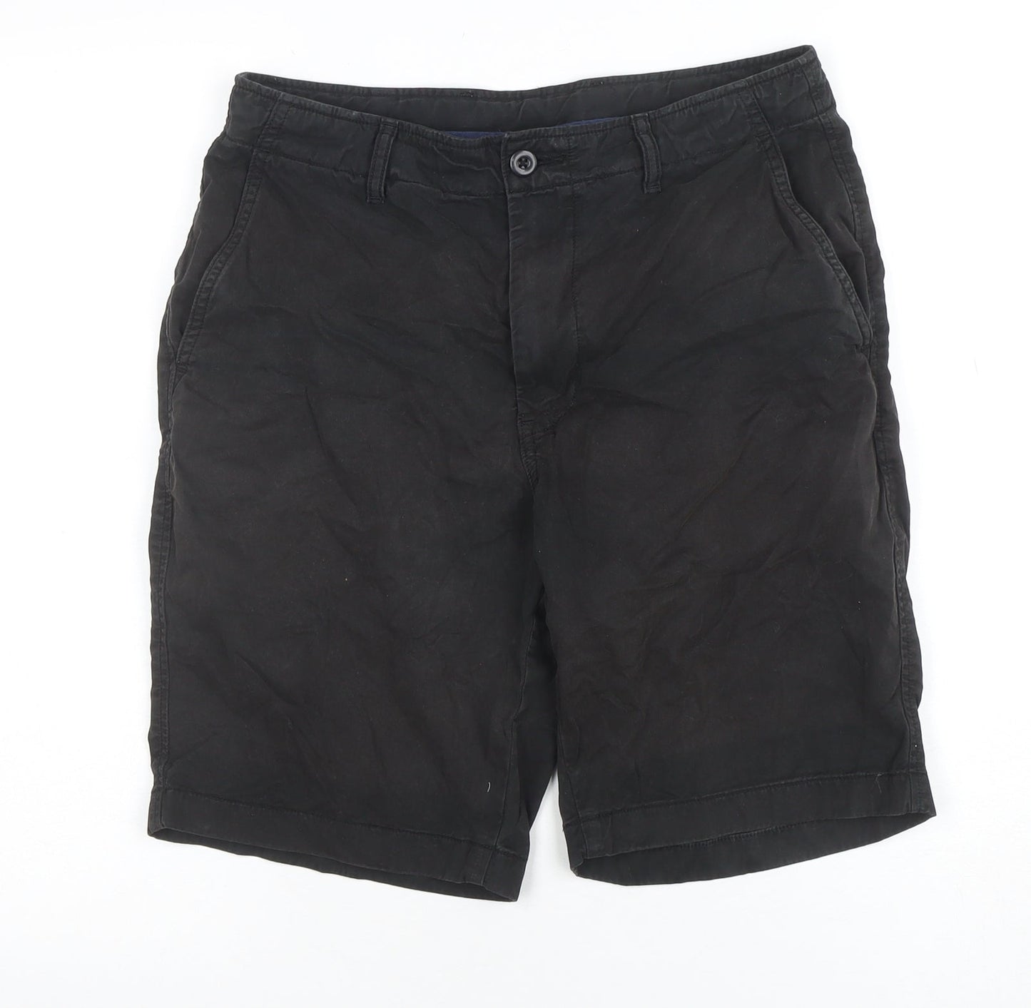 Uniqlo Men’s Black Chino Shorts Size S 30in Waist Cotton Casual