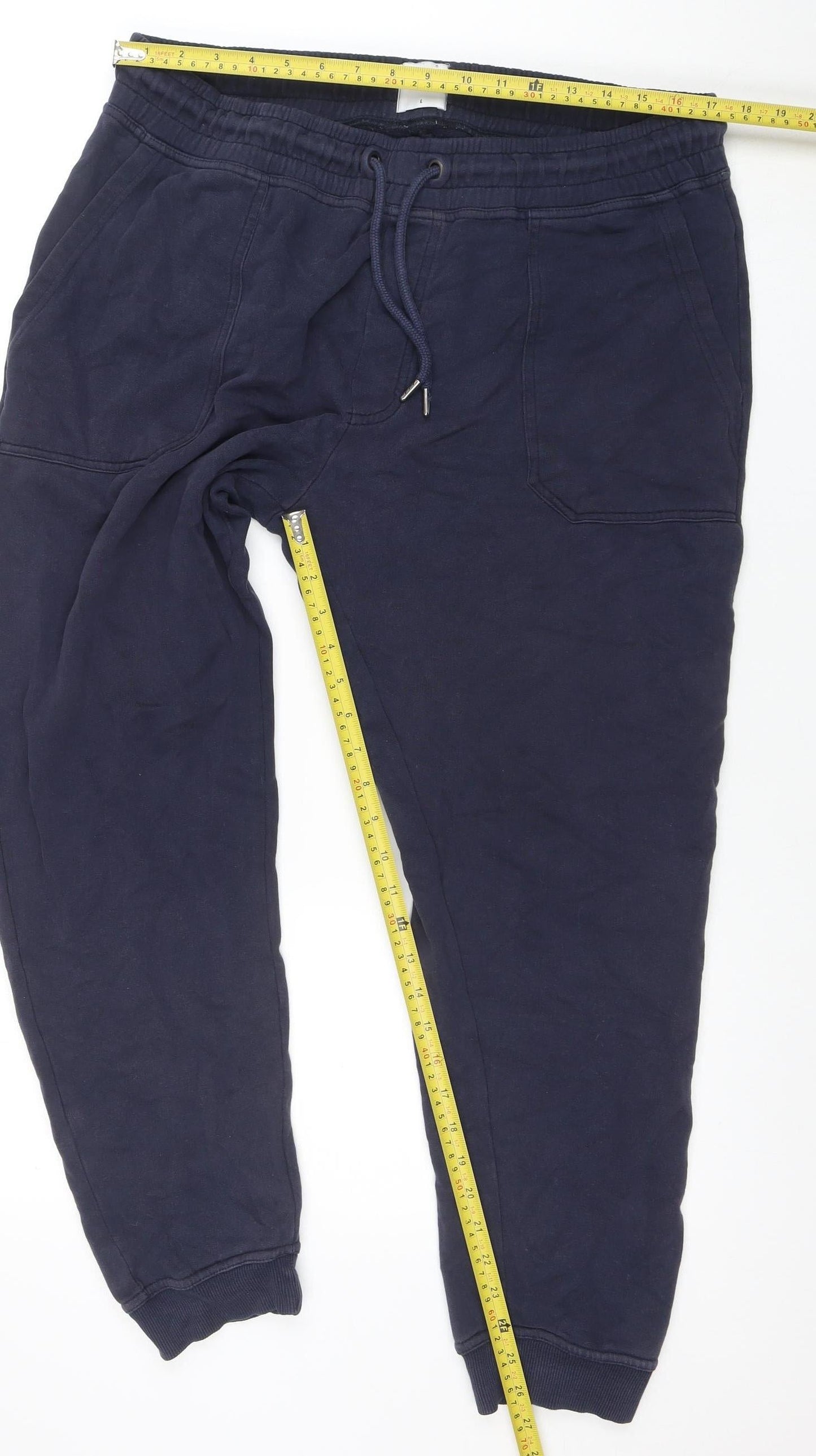 Burton Menswear London Men's Blue L Jogger Trousers Cotton Blend