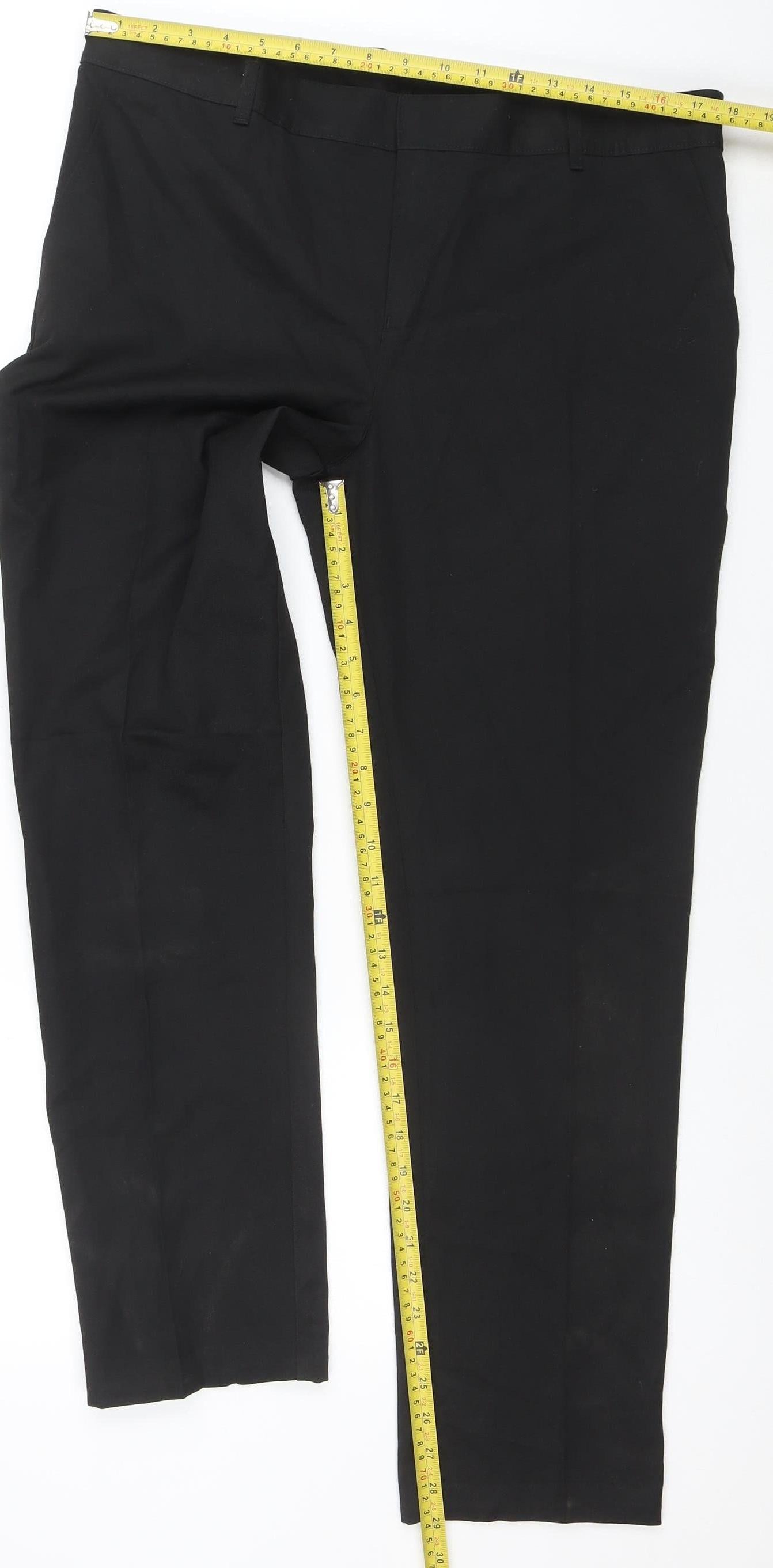 Marks and Spencer Boys Black Regular Fit Adjustable Waist School Dress Trousers 11 Years