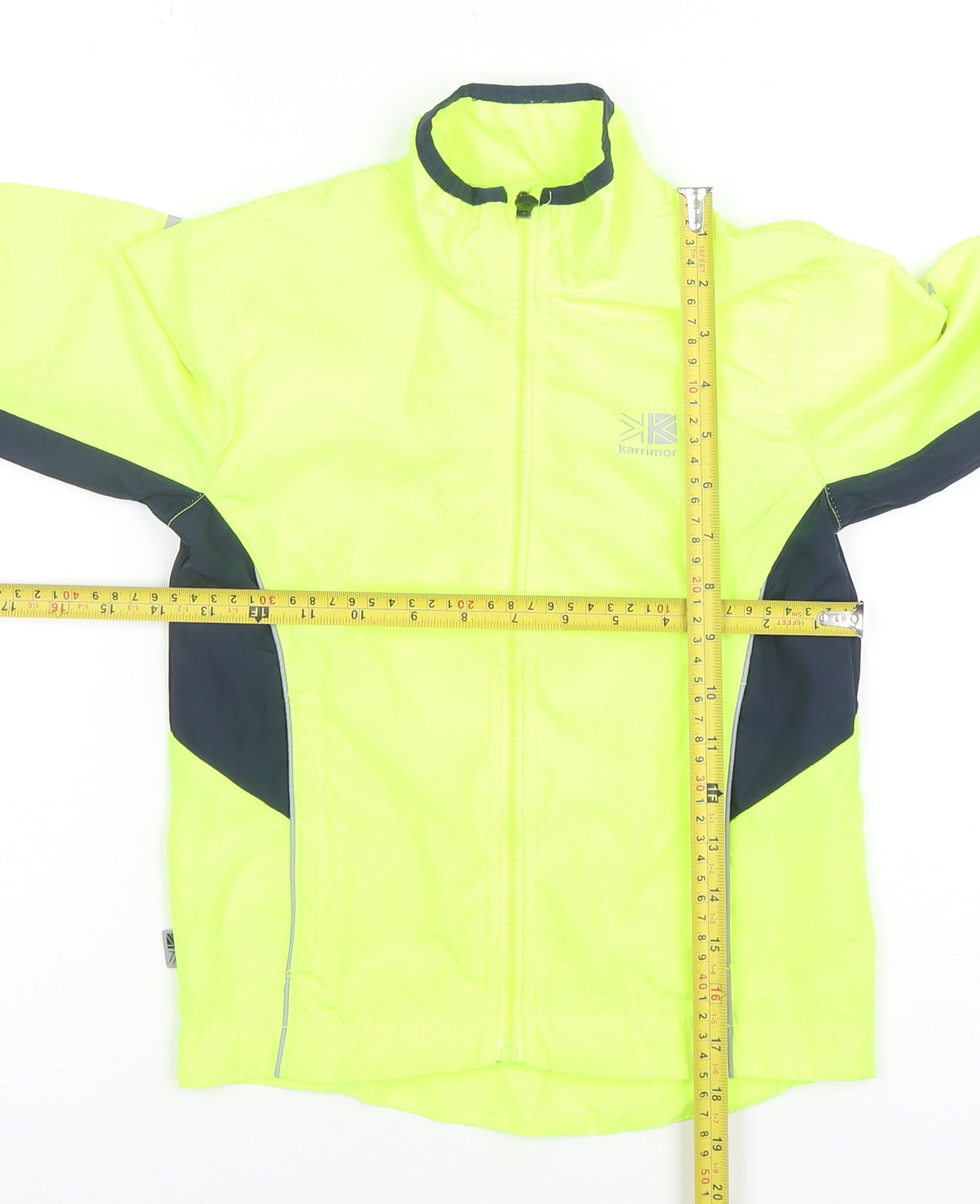 Karrimor Boys Yellow Reflective Running Jacket 7-8 Years Lightweight Windproof
