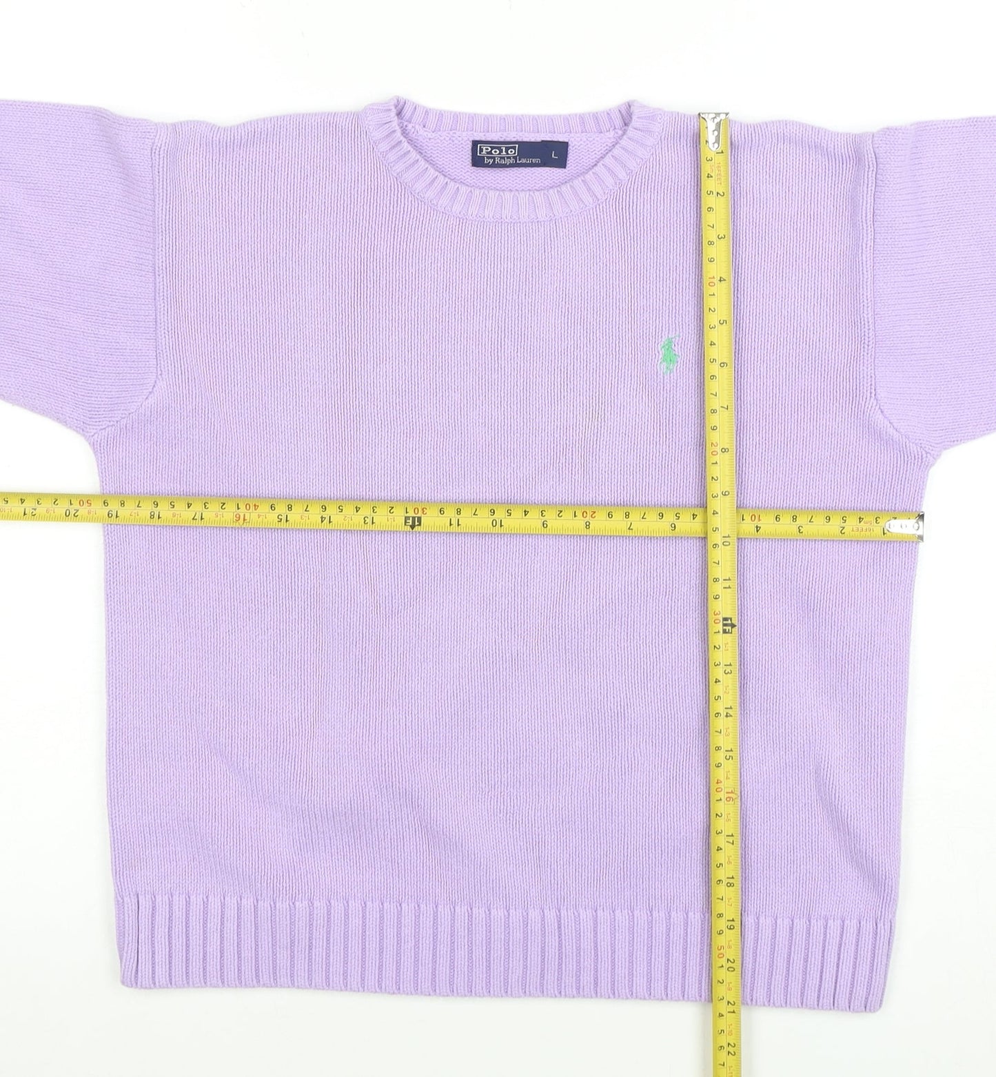 Polo Ralph Lauren Women’s Lilac Cotton Crew Neck Jumper Size L