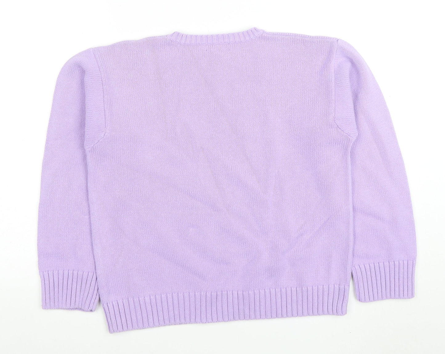 Polo Ralph Lauren Women’s Lilac Cotton Crew Neck Jumper Size L