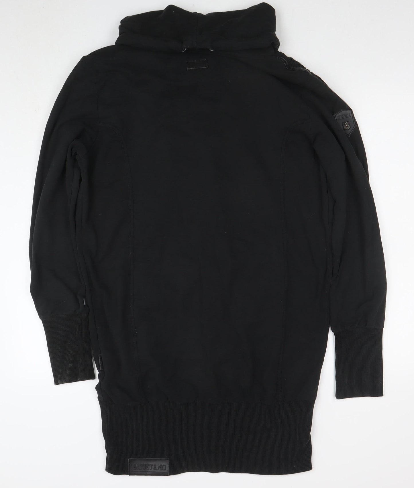 Naketano Women Black L Cowl Neck Long Sleeve Sweater Dress