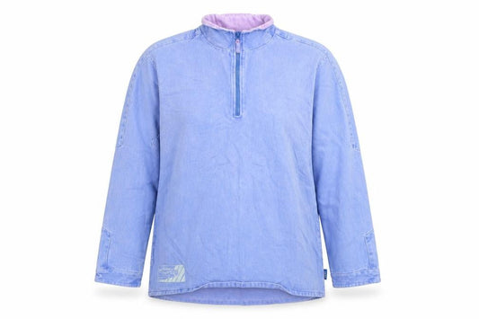 Off The Beaten Track Women Blue XL Pullover 1/2 Zip Sweatshirt